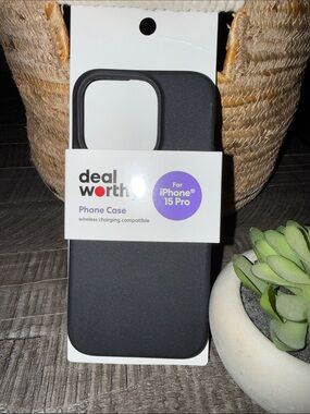 Deal Worthy Black Phone Case for iPhone 15 Pro - New!